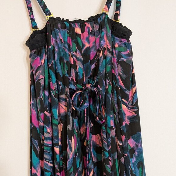 SOMA Multi-Color Maxi Bra Tank Dress; Removable Spaghetti Straps; Size XS - Picture 4 of 8